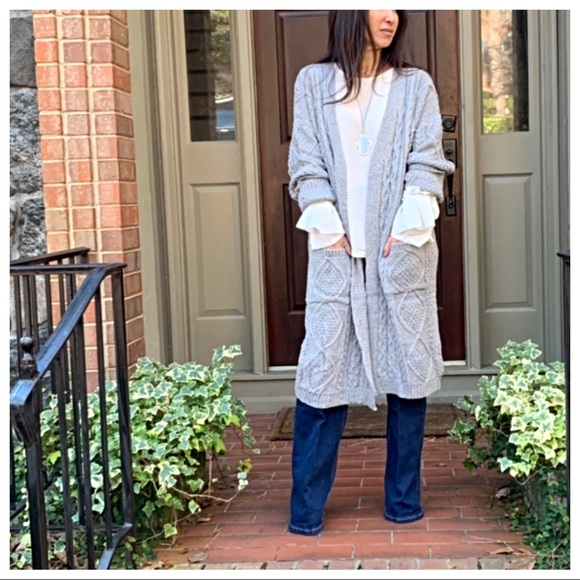 ✨LAST ONE ✨PARIS✨knit longline sweater cardigan - Picture 5 of 6